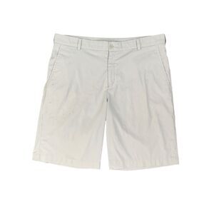 Nike Golf Shorts Mens 36 Iron Grey White Striped Stretch Performance Chino